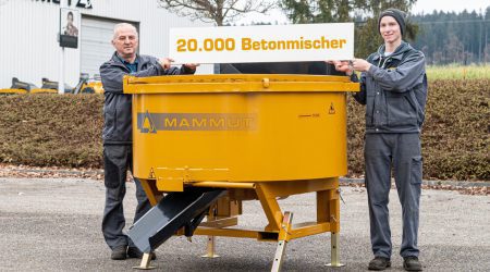 Meer dan 20.000 verkochte MAMMUT betonmixers